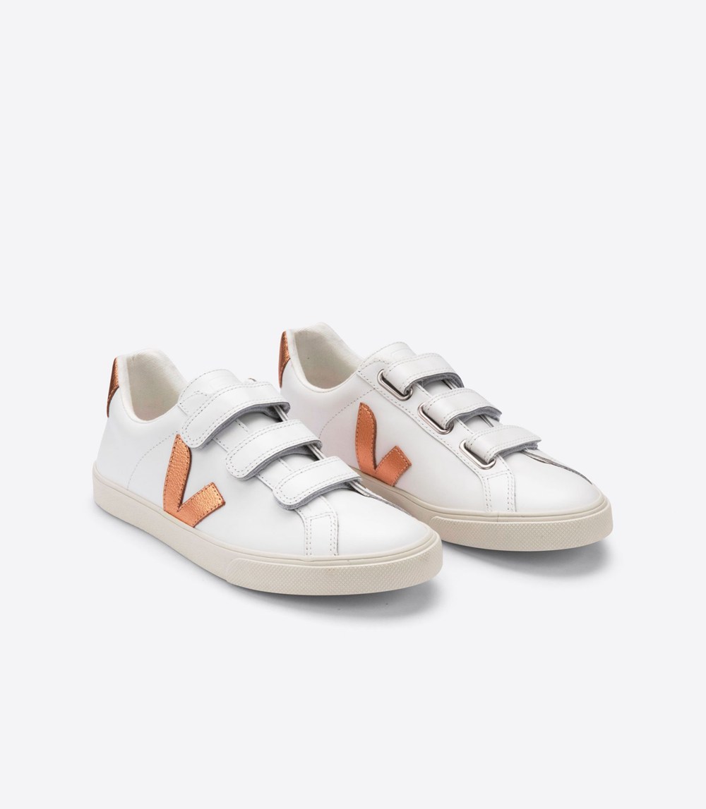 Veja Sneakers Womens - 3-lock Leather - White - 9560HZNDI